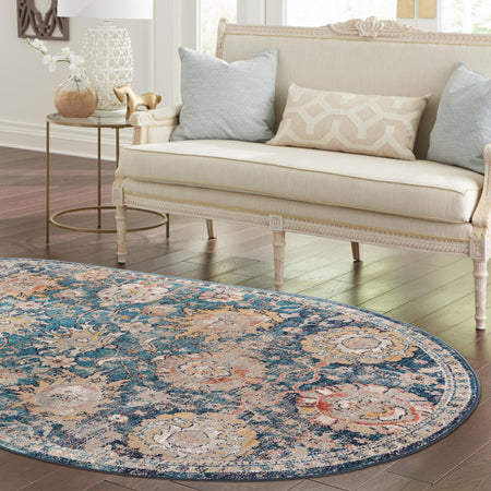 Seville Stripes Collection Area Rug -  Cordoba (Blue)