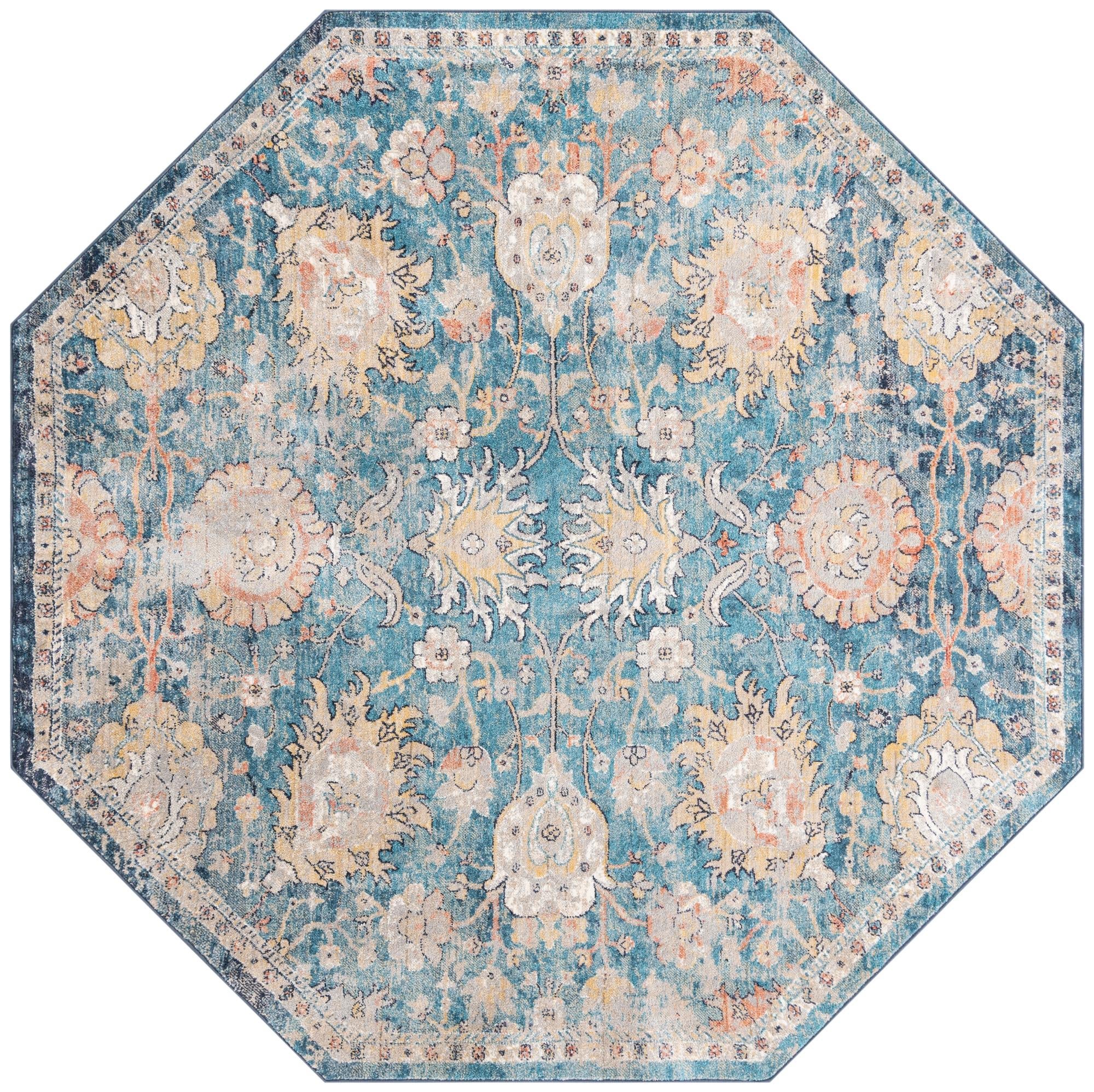 Seville Stripes Collection Area Rug -  Cordoba (Blue)