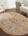 Seville Stripes Collection Area Rug -  Cordoba (Yellow) Oval Yellow  lifestyle 9