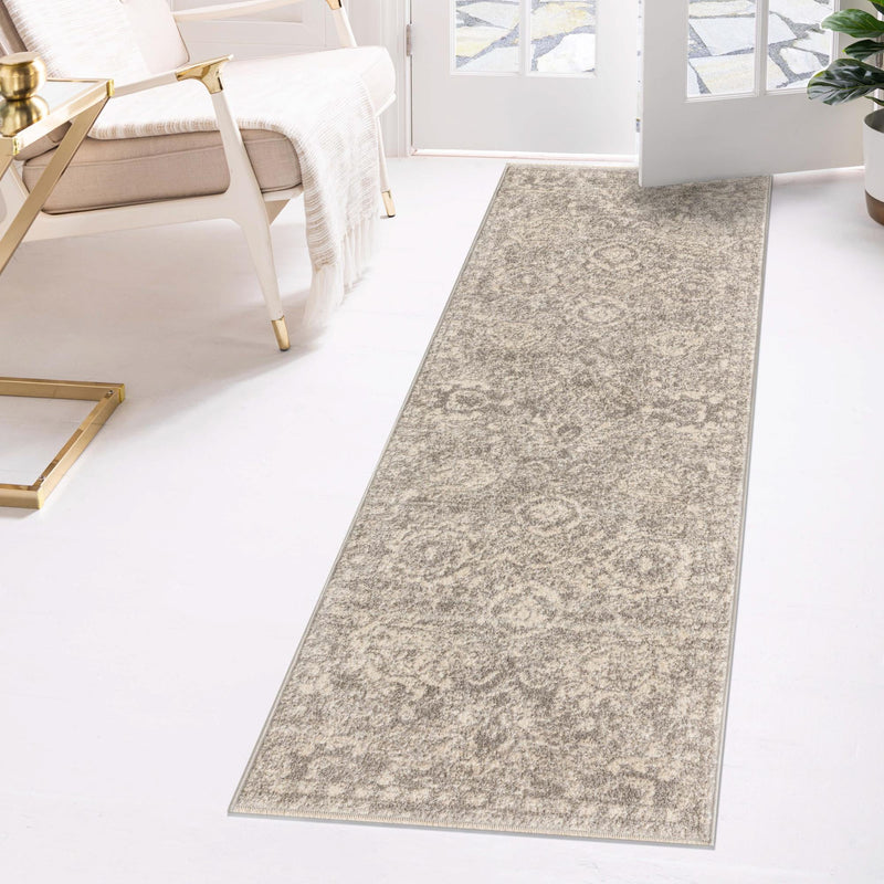 Seville Stripes Collection Area Rug -  Cordoba (Gray) Runner Gray  lifestyle 64