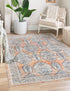 Seville Stripes Collection Area Rug -  Granada (Brick Red)