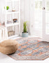 Seville Stripes Collection Area Rug -  Granada (Brick Red)