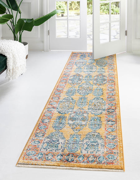 Seville Stripes Collection Area Rug -  Granada (Yellow)