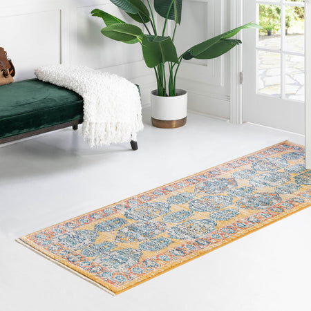 Seville Stripes Collection Area Rug -  Granada (Yellow)