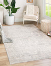 Seville Stripes Collection Area Rug -  Granada (Gray) Rectangle Gray  lifestyle 2