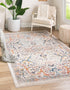 Seville Stripes Collection Area Rug -  Malaga (Ivory)