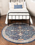 Seville Stripes Collection Area Rug -  Malaga (Navy Blue)