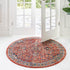 Seville Stripes Collection Area Rug -  Malaga (Brick Red)