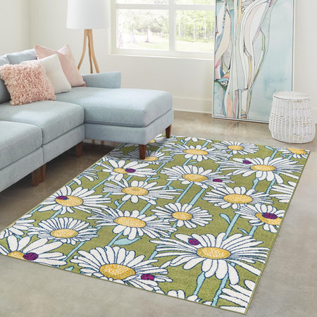 Garden Oasis Collection Area Rug -  Meadow