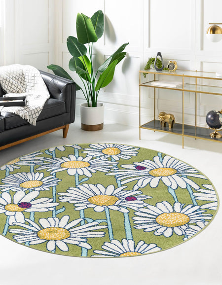 Garden Oasis Collection Area Rug -  Meadow