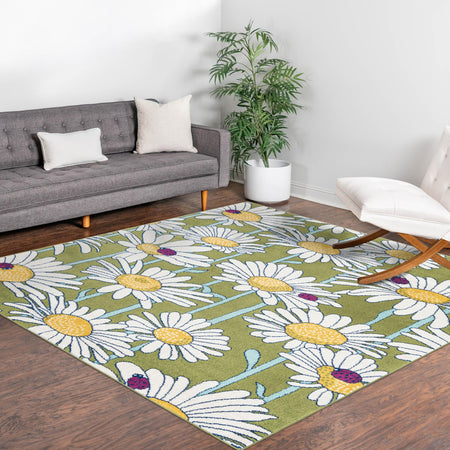 Garden Oasis Collection Area Rug -  Meadow