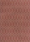 Garden Lattice Oasis Collection Area Rug -  Pavilion (Rust Red) Rectangle Rust Red Main