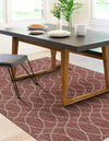 Garden Lattice Oasis Collection Area Rug -  Pavilion (Rust Red) Rectangle Rust Red  lifestyle 11