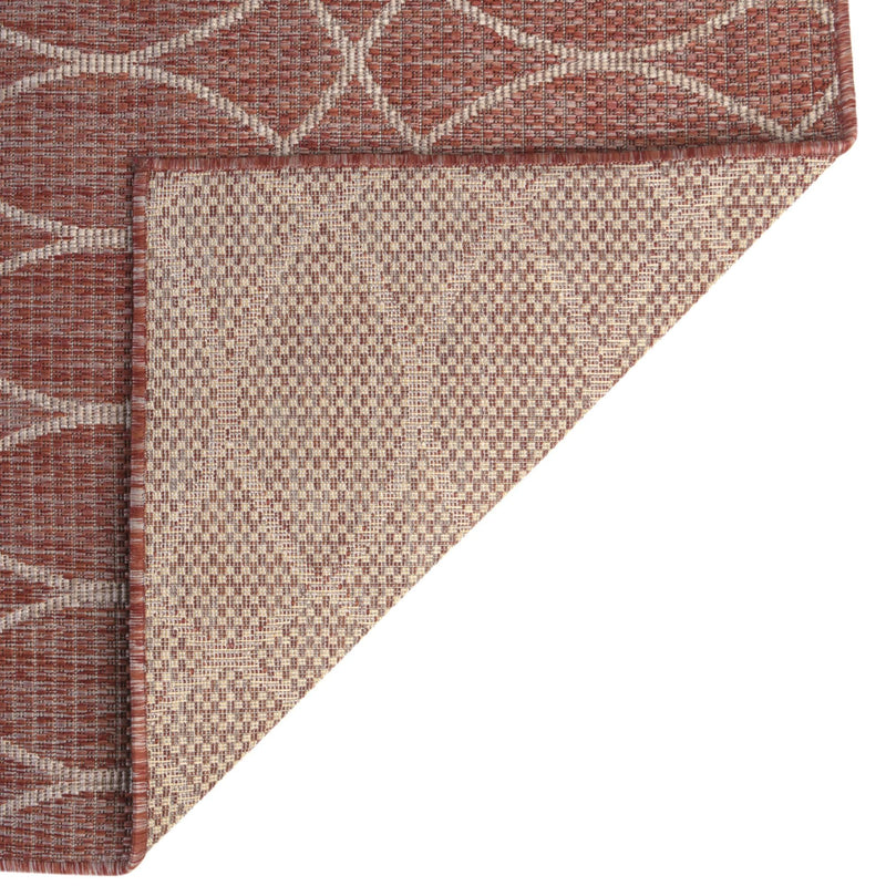 Garden Lattice Oasis Collection Area Rug -  Pavilion (Rust Red) Rectangle Rust Red  lifestyle 16