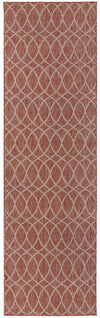 Garden Lattice Oasis Collection Area Rug -  Pavilion (Rust Red) Runner Rust Red Main