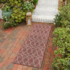 Garden Lattice Oasis Collection Area Rug -  Pavilion (Rust Red) Runner Rust Red  lifestyle 22