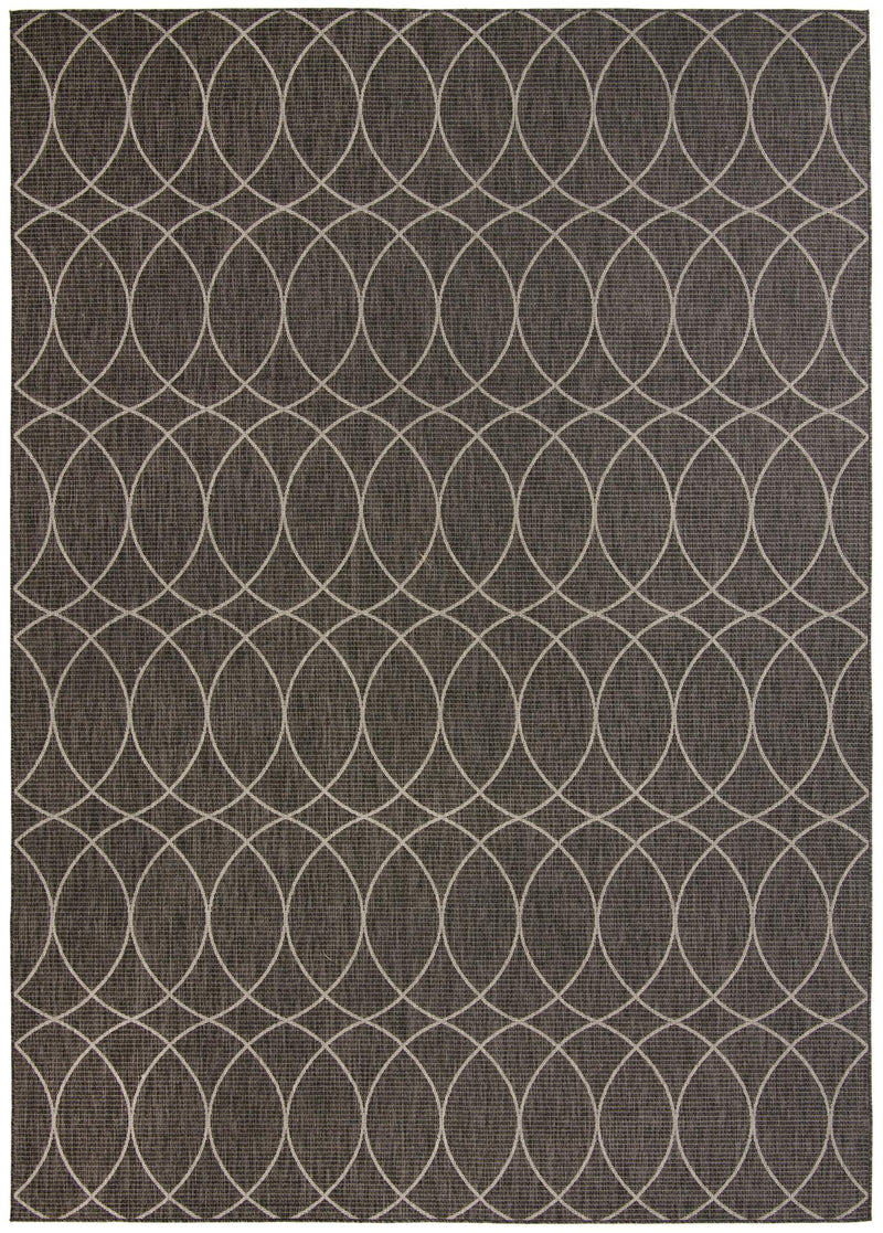 Garden Lattice Oasis Collection Area Rug -  Pavilion (Charcoal) Rectangle Charcoal Main