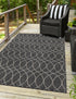 Seaside Lattice Collection Area Rug -  Pavilion (Charcoal)