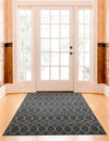 Garden Lattice Oasis Collection Area Rug -  Pavilion (Charcoal) Rectangle Charcoal  lifestyle 2