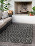 Seaside Lattice Collection Area Rug -  Pavilion (Charcoal)