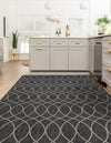 Garden Lattice Oasis Collection Area Rug -  Pavilion (Charcoal) Rectangle Charcoal  lifestyle 7