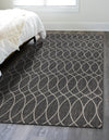 Garden Lattice Oasis Collection Area Rug -  Pavilion (Charcoal) Rectangle Charcoal  lifestyle 9