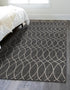 Seaside Lattice Collection Area Rug -  Pavilion (Charcoal)