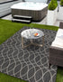 Seaside Lattice Collection Area Rug -  Pavilion (Charcoal)