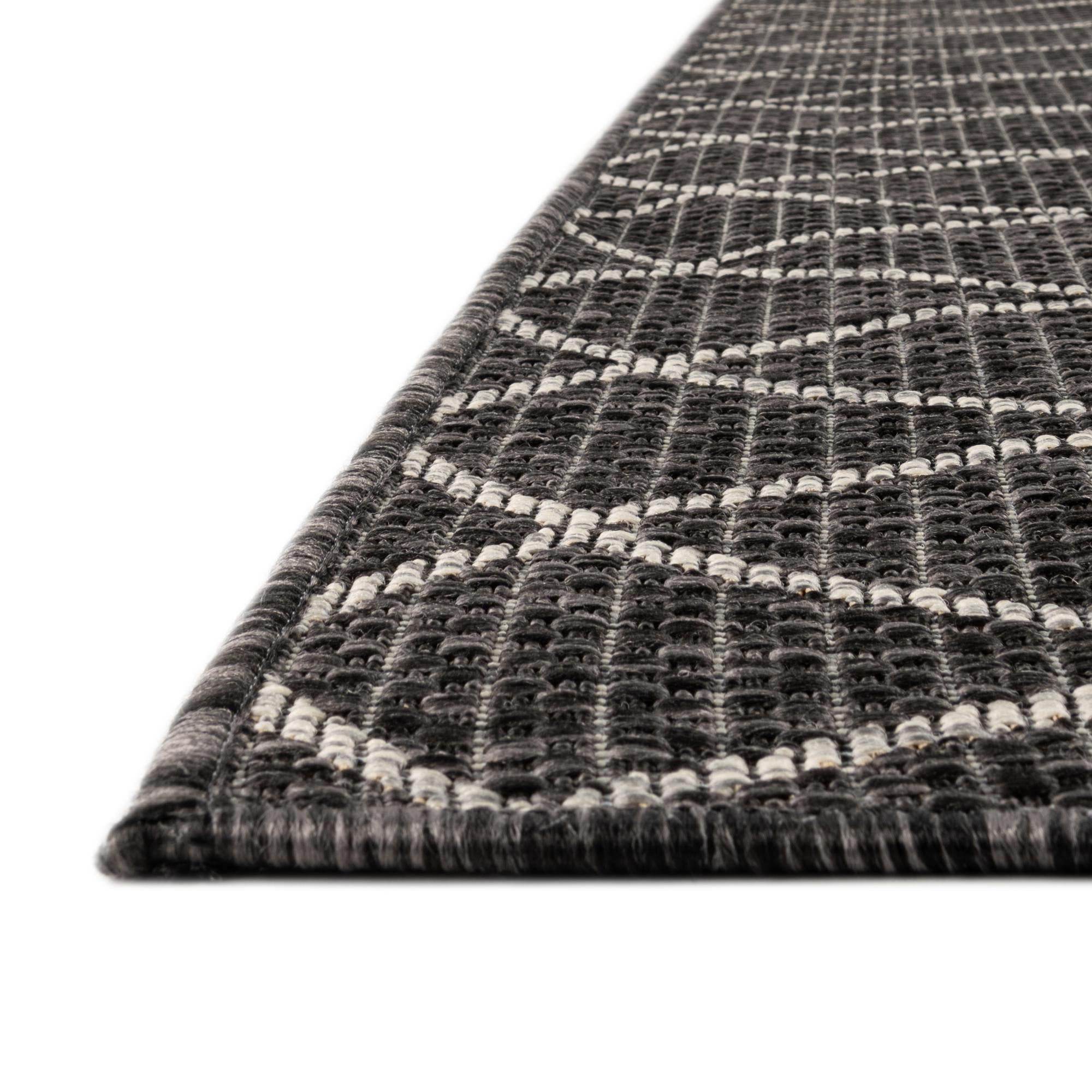 Seaside Lattice Collection Area Rug -  Pavilion (Charcoal)