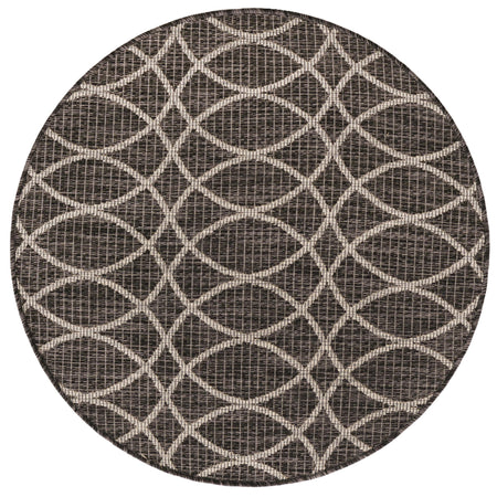 Seaside Lattice Collection Area Rug -  Pavilion (Charcoal)