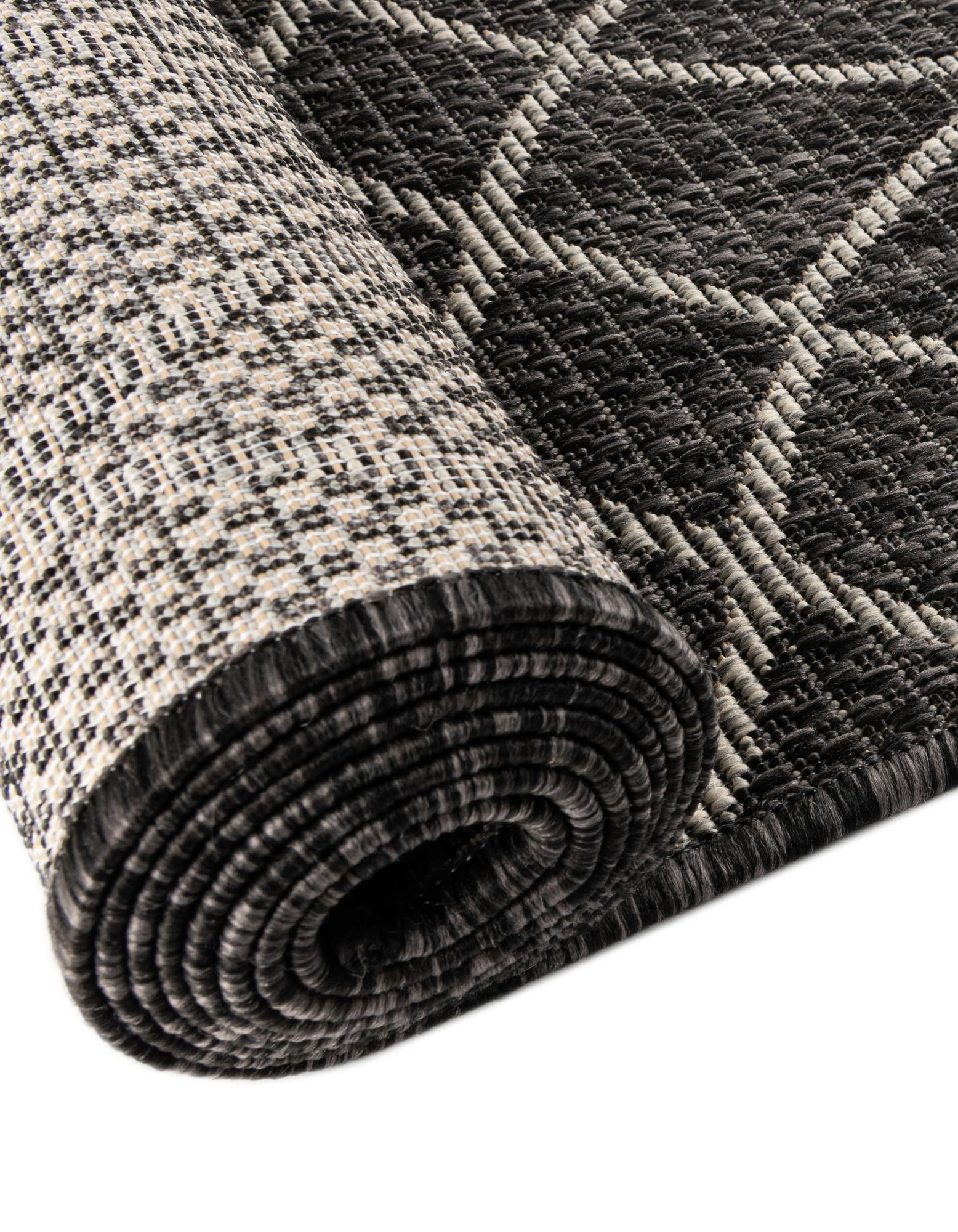 Seaside Lattice Collection Area Rug -  Pavilion (Charcoal)