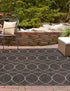 Seaside Lattice Collection Area Rug -  Pavilion (Charcoal)