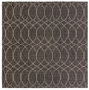 Garden Lattice Oasis Collection Area Rug -  Pavilion (Charcoal) Square Charcoal Main