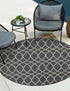 Seaside Lattice Collection Area Rug -  Pavilion (Charcoal)