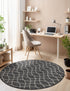 Seaside Lattice Collection Area Rug -  Pavilion (Charcoal)