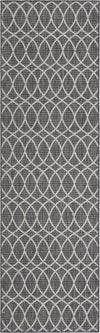 Garden Lattice Oasis Collection Area Rug -  Pavilion (Charcoal) Runner Charcoal Main