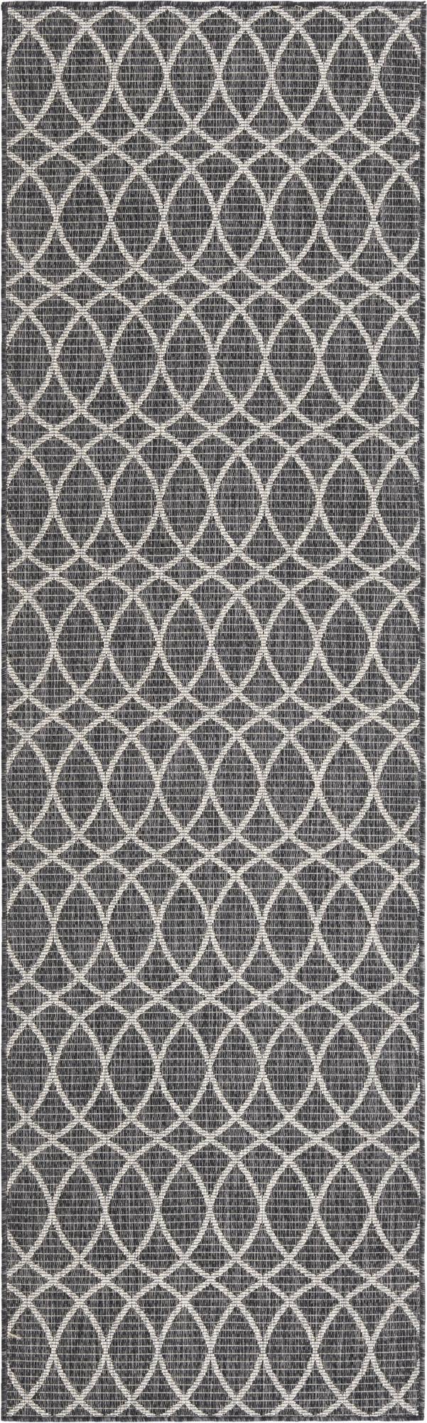 Seaside Lattice Collection Area Rug -  Pavilion (Charcoal)