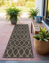 Garden Lattice Oasis Collection Area Rug -  Pavilion (Charcoal) Runner Charcoal  lifestyle 0