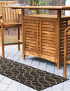 Garden Lattice Oasis Collection Area Rug -  Pavilion (Charcoal) Runner Charcoal  lifestyle 7