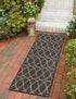 Seaside Lattice Collection Area Rug -  Pavilion (Charcoal)