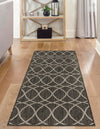 Garden Lattice Oasis Collection Area Rug -  Pavilion (Charcoal) Runner Charcoal  lifestyle 10