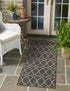 Seaside Lattice Collection Area Rug -  Pavilion (Charcoal)