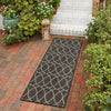 Garden Lattice Oasis Collection Area Rug -  Pavilion (Charcoal) Runner Charcoal  lifestyle 23