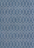 Seaside Lattice Collection Area Rug -  Pavilion (Blue)