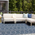 Seaside Lattice Collection Area Rug -  Pavilion (Blue)