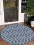 Seaside Lattice Collection Area Rug -  Pavilion (Blue)