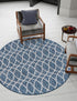 Seaside Lattice Collection Area Rug -  Pavilion (Blue)