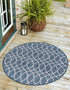 Seaside Lattice Collection Area Rug -  Pavilion (Blue)