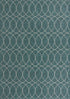 Seaside Lattice Collection Area Rug -  Pavilion (Teal)