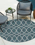 Seaside Lattice Collection Area Rug -  Pavilion (Teal)